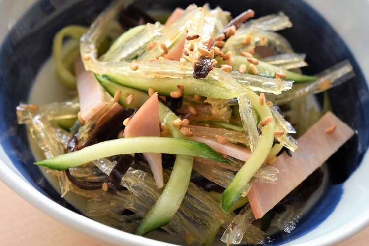 食感が楽しい 糸寒天の中華風サラダ レシピ 作り方 By 今日の献立 山城屋 クックパッド