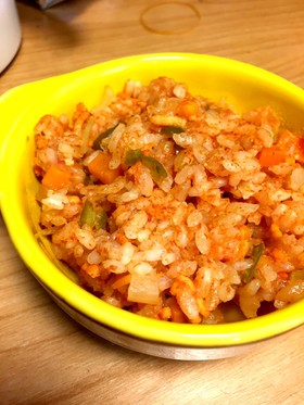 野菜ジュースでチキンライス【離乳食後期】