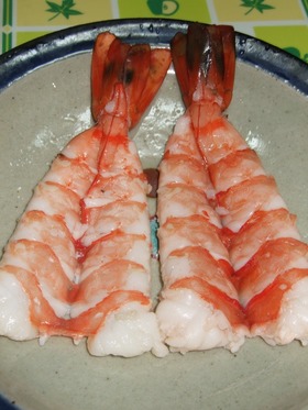 寿司用 蒸し海老の作り方