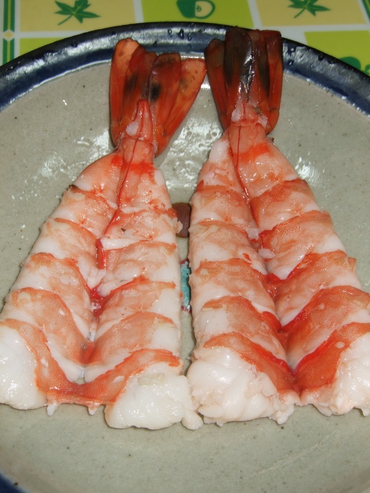 寿司用　蒸し海老の作り方の画像