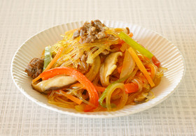 楽ウマ!牛肉のチャプチェ【レンジで7分】
