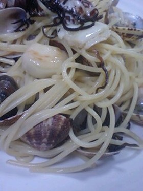 絶品♪あさりと塩こぶのスパゲティ