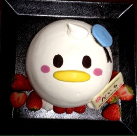 ツムツム☆ドナルドのドーム型誕生日ケーキ