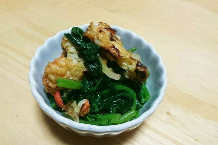 ほうれん草とさつま揚げのわさび醤油和え レシピ 作り方 By モンモオ クックパッド 簡単おいしいみんなのレシピが359万品