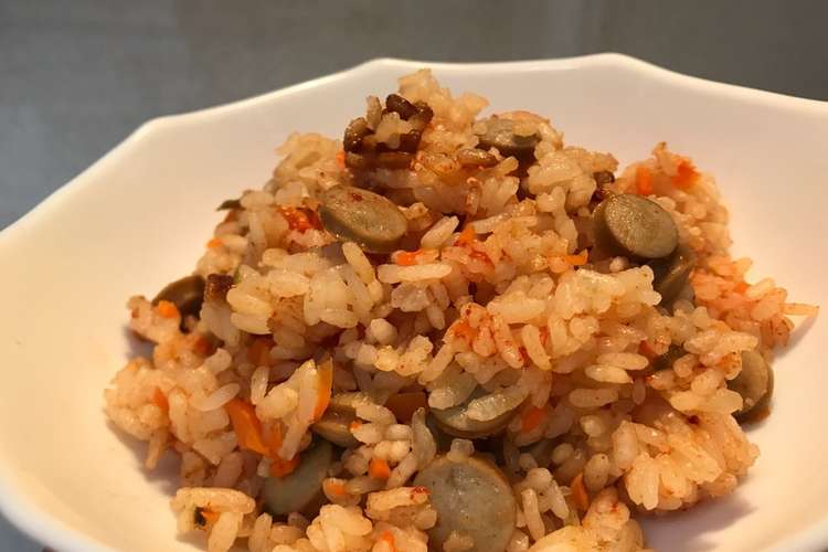 ケチャップライス ピラフが炊飯器で簡単 レシピ 作り方 By ぼんまる れしぴ クックパッド