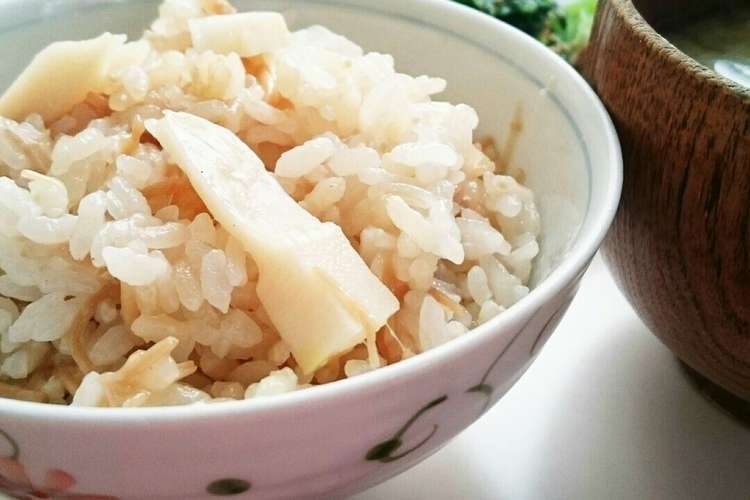 筍となめ茸の炊き込みご飯 レシピ 作り方 By やまみい57 クックパッド
