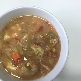簡単!トマトベースのミルク味噌スープ
