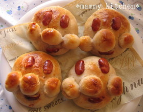 煮豆を使ってアンパンマンあんぱん