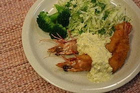 ちょっとヘルシーなエビフライ♪