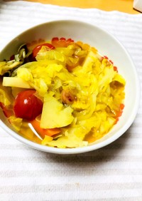 野菜たっぷりカレースープ〜残り物野菜で〜
