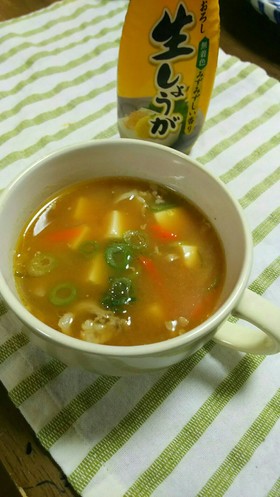 *豚汁(お味噌汁)*に生姜で温まろ♡