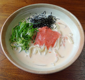 明太クリームうどん