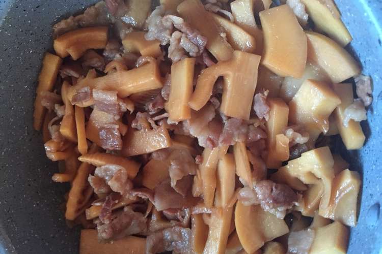 絶品 筍と豚バラ炒め煮 お弁当にも レシピ 作り方 By Rionaのおうち飯 クックパッド 簡単おいしいみんなのレシピが354万品