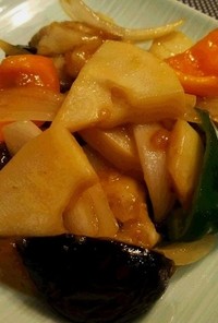 タラと春野菜の中華風炒め物