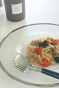 トマトとツナのカッペリーニパスタ