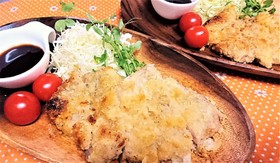 オーブンで楽ちん!【揚げない豚カツ】