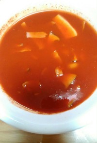 野菜ジュースで簡単ミックスビーンズスープ