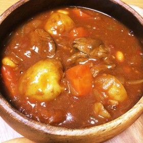 赤ワインラム肉トマトカレー❀新じゃが入り