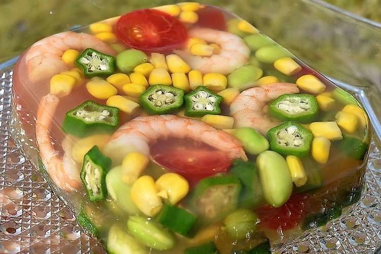 季節野菜の寒天寄せサラダ レシピ 作り方 By 乾物大好き 山城屋 クックパッド