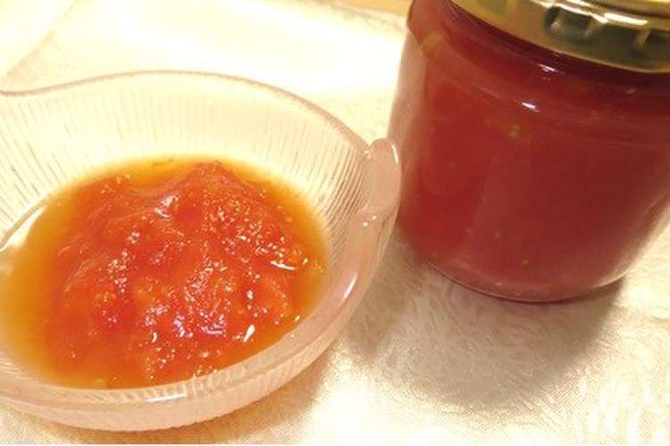 材料3つ おいしいトマトジャム レシピ 作り方 By 新発田市100彩食堂 クックパッド 簡単おいしいみんなのレシピが353万品