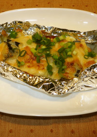 白身魚と茄子の味噌マヨチーズ焼き