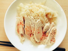 フライパンでカオマンガイ