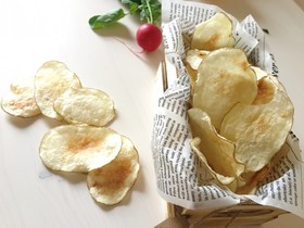 レンジで簡単♡ノンフライポテトチップス