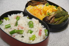 アスパラガスの炊き込みごはん
