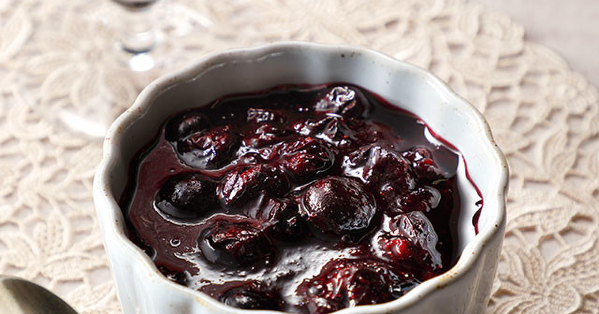 クランベリーブルーベリーソースのレシピ