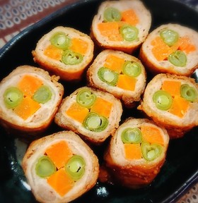 お弁当に♪ニンジンといんげんの豚肉巻き