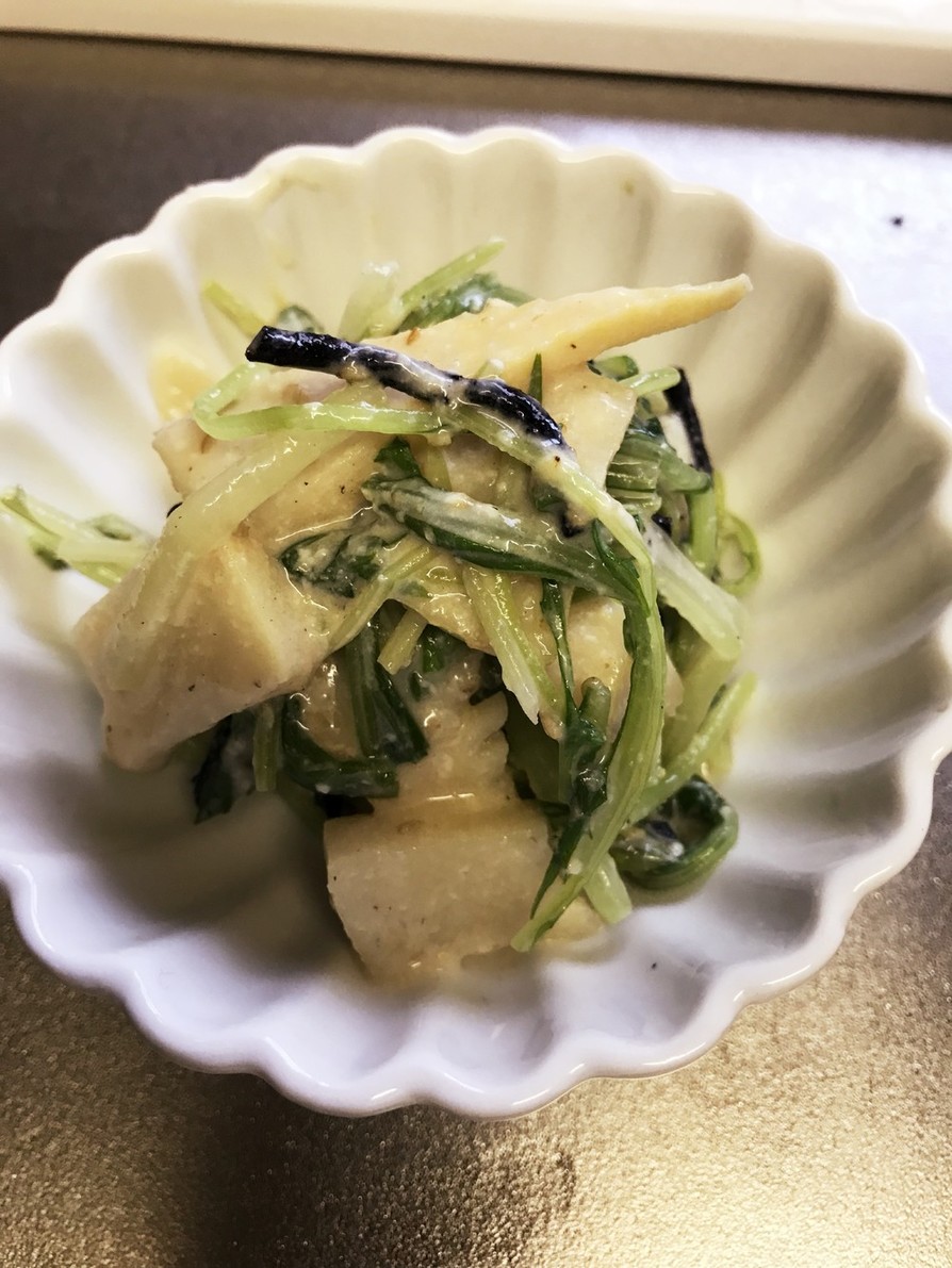 竹の子と水菜の白和えの画像