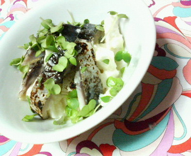 ✿すし酢で❀しめ鯖と大和芋の✿爽やか和えの写真