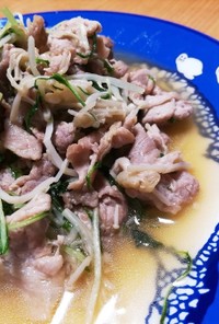 豚肉と水菜のゆず胡椒炒め