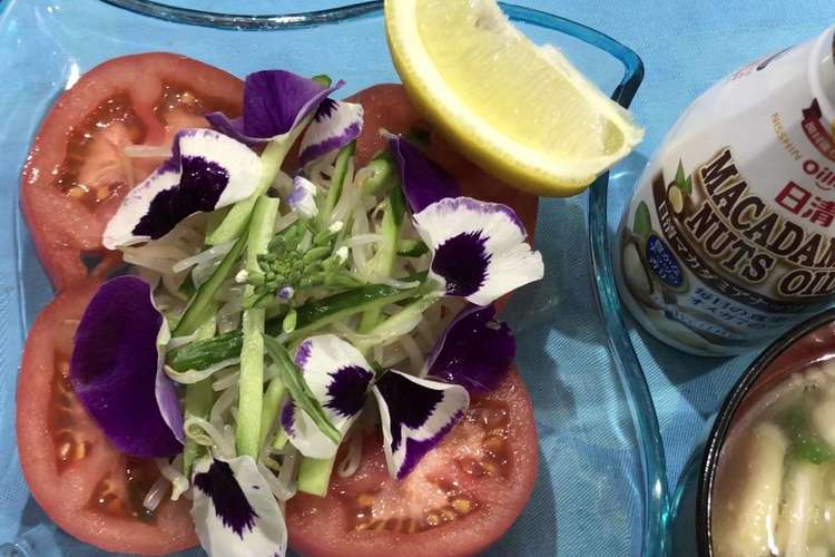 マカダミアナッツオイルでお花のサラダ レシピ 作り方 By ラベンダーm クックパッド 簡単おいしいみんなのレシピが349万品