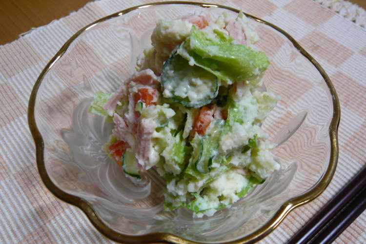 あっさり 簡単 レタスポテトサラダ レシピ 作り方 By いちごゼリイ クックパッド 簡単おいしいみんなのレシピが364万品