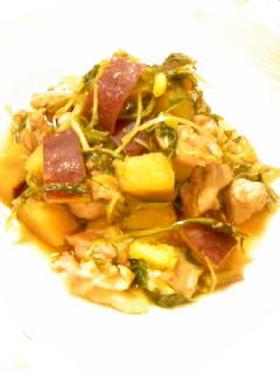 豚と水菜のさつま芋煮