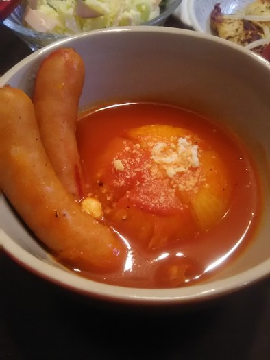 新玉ねぎの野菜ジューススープの写真