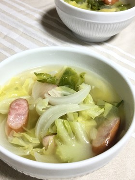 春の味覚★春キャベと新玉葱の食べるスープ