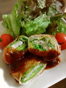 春キャベツの薄切り豚肉クルクル巻き
