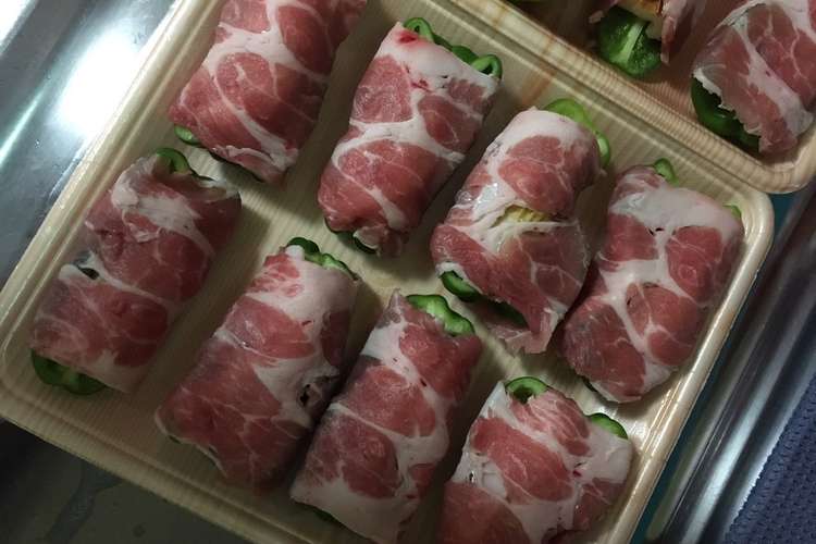 ちくわチーズinピーマン肉巻き レシピ 作り方 By まりこ 備忘録 クックパッド