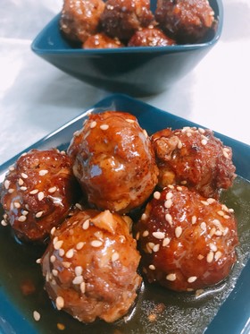 たけのこと新玉ねぎ入り肉団子 甘酢かけ