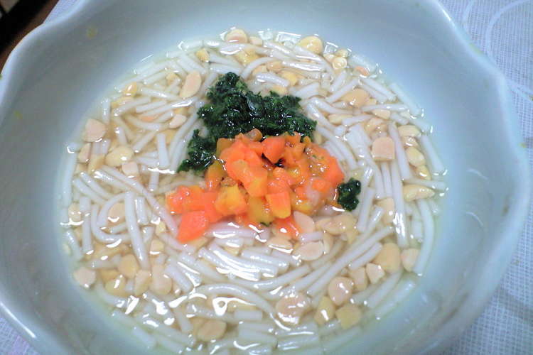 離乳食 中期 納豆野菜そうめん レシピ 作り方 By ３人ママあーさん クックパッド 簡単おいしいみんなのレシピが360万品