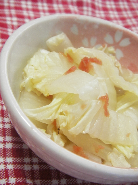 ✿レンジで簡単✿白菜の梅＆ポン酢和え～の画像