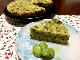 フライパンで簡単*春野菜のケークサレ