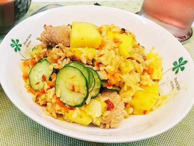 夏の台湾澎湖料理xo醤でチャーハン