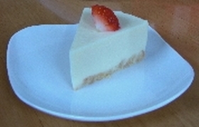 簡単レアチーズケーキ