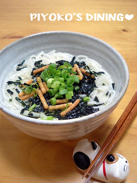 永谷園「お茶漬け海苔」で❀そうめん茶漬け