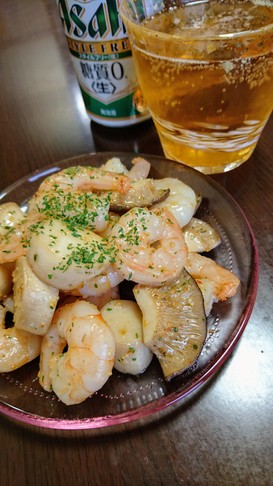 海老とエリンギのソテー♪