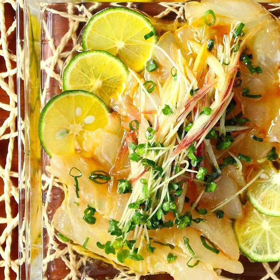 簡単美味しい♫鯛の和風カルパッチョの画像