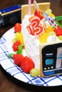 お誕生日の電車ケーキ